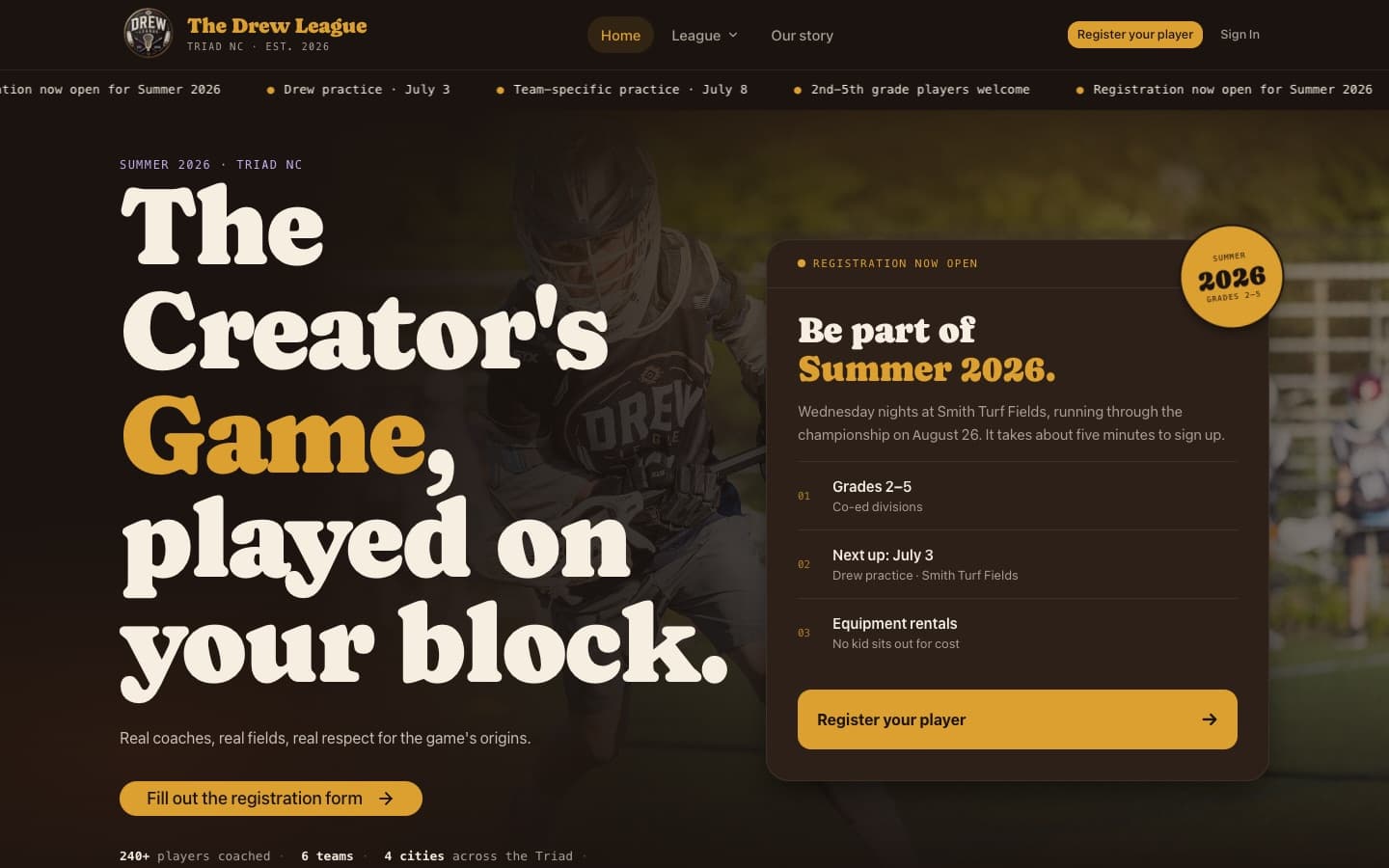 The Drew League — Web