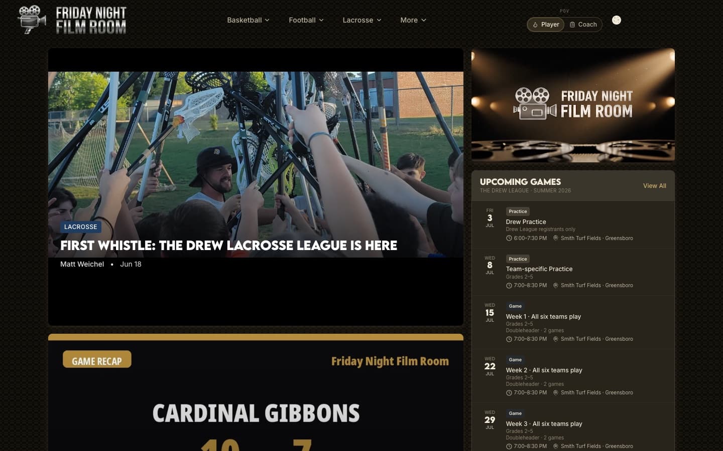 Friday Night Film Room — Web